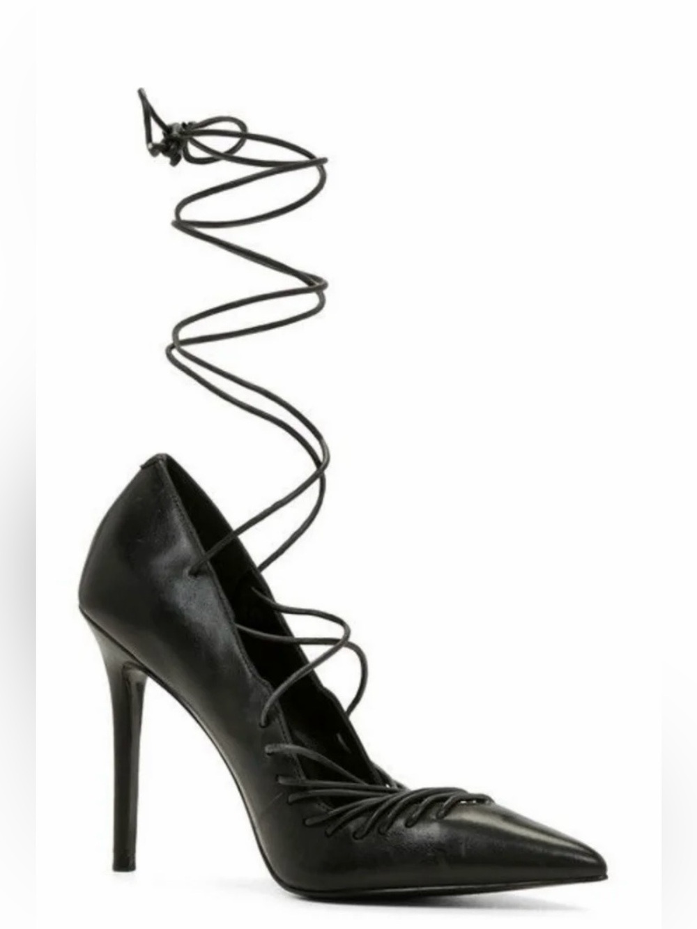Aldo Nanna Black Lace-Up Stiletto Pump - Women's High Heel